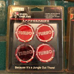 Gorilla brand TURBO wheel emblems car accessory